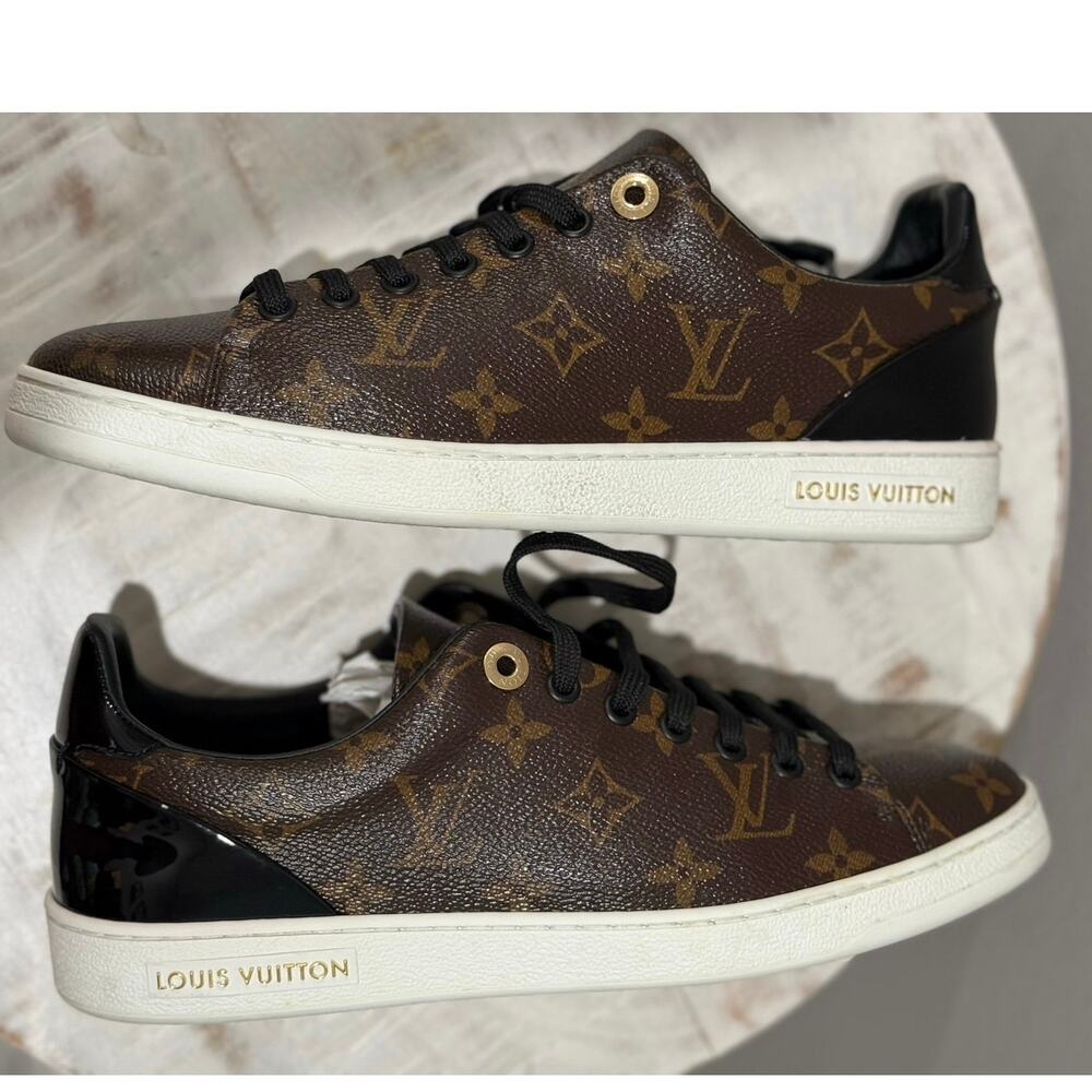 Louis Vuitton Frontrow Monogram Patent Canvas Sneakers with POA. Sz 39 eu 9 wmn - Picture 6 of 14